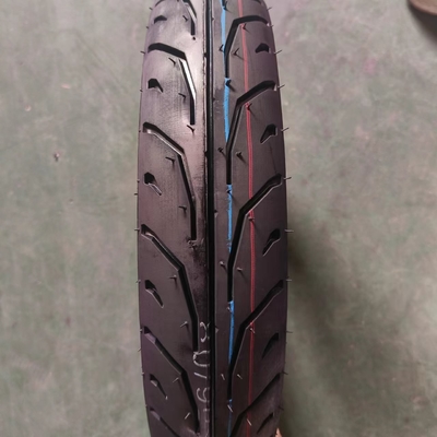 80/90-14 Pneus de moto sans tube avec certificat et caoutchouc naturel de couleur noire