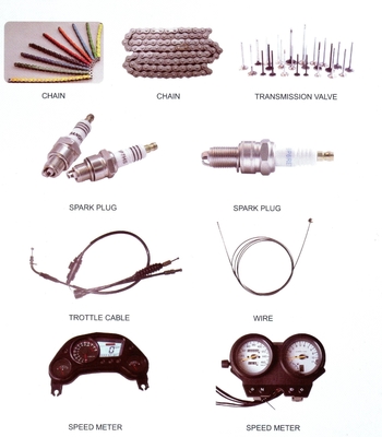 Couleurs FOB Qingdao Méthodes de livraison de pièces de rechange de moto Bajaj