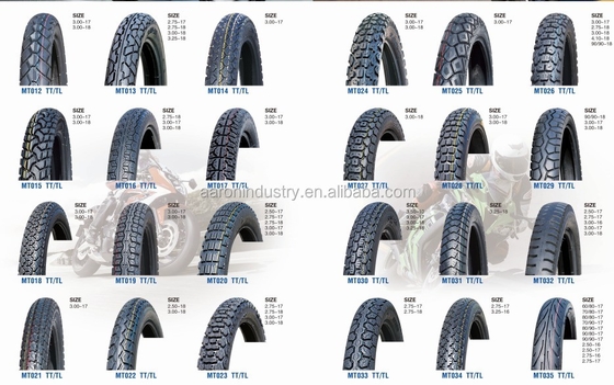 500% d'allongement et 10,5 MPA de résistance à la traction pneu de moto 90/90-19 pour la performance