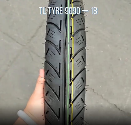 Pneus de sport double sans tube pour moto de toutes tailles 90/90-18 avec 30% à 45% de caoutchouc