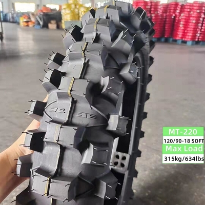 6PR/8PR Pneus de moto doux hors route 120/90-18 120/100-18 avec pression d'air de 280kpa