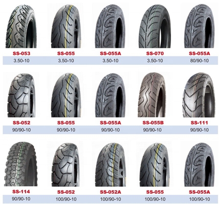 Pneus sans tube de moto de 10 pouces 3.50-10 6PR/8PR Charge QTY/40'HQ 13000PCS pour le travail lourd