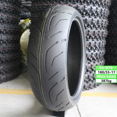 Contenu en caoutchouc de 35% à 45% 180/55/17 TL Pneus sans tube pour motocyclettes destinés au port de Qingdao