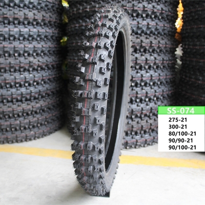 6PR/8PR Taux de pliage 80/100-21 Pneus tout-terrain de course 35% à 45% de teneur en caoutchouc pour vélos de terre