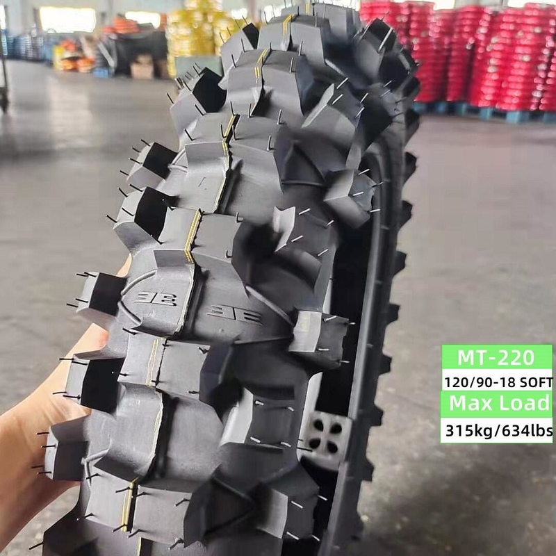 6PR/8PR Pneus de moto doux hors route 120/90-18 120/100-18 avec pression d'air de 280kpa