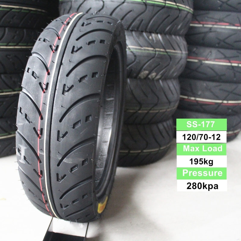 ROCKYWAY Pneus de scooter de moto 120/70-12 120/70/12 Pneus sans tube avec boîtier de pneu
