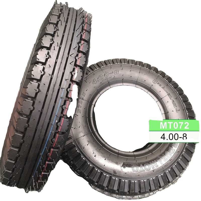 Durable 4.00-8 pneus de moto pour scooter 6PR/8PR Ply Rating 35%-55% teneur en caoutchouc