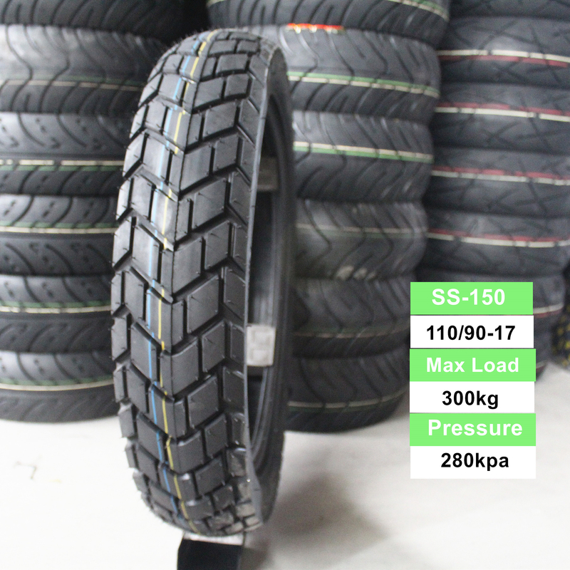 110/90-16 110/90-17 Pneus pour motocyclettes et pneumatiques sans tube Super contenant 35% à 45% de caoutchouc